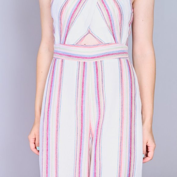 AMANDA UPRICHARD Christie Striped Jumpsuit NWT S & M - Picture 6 of 8